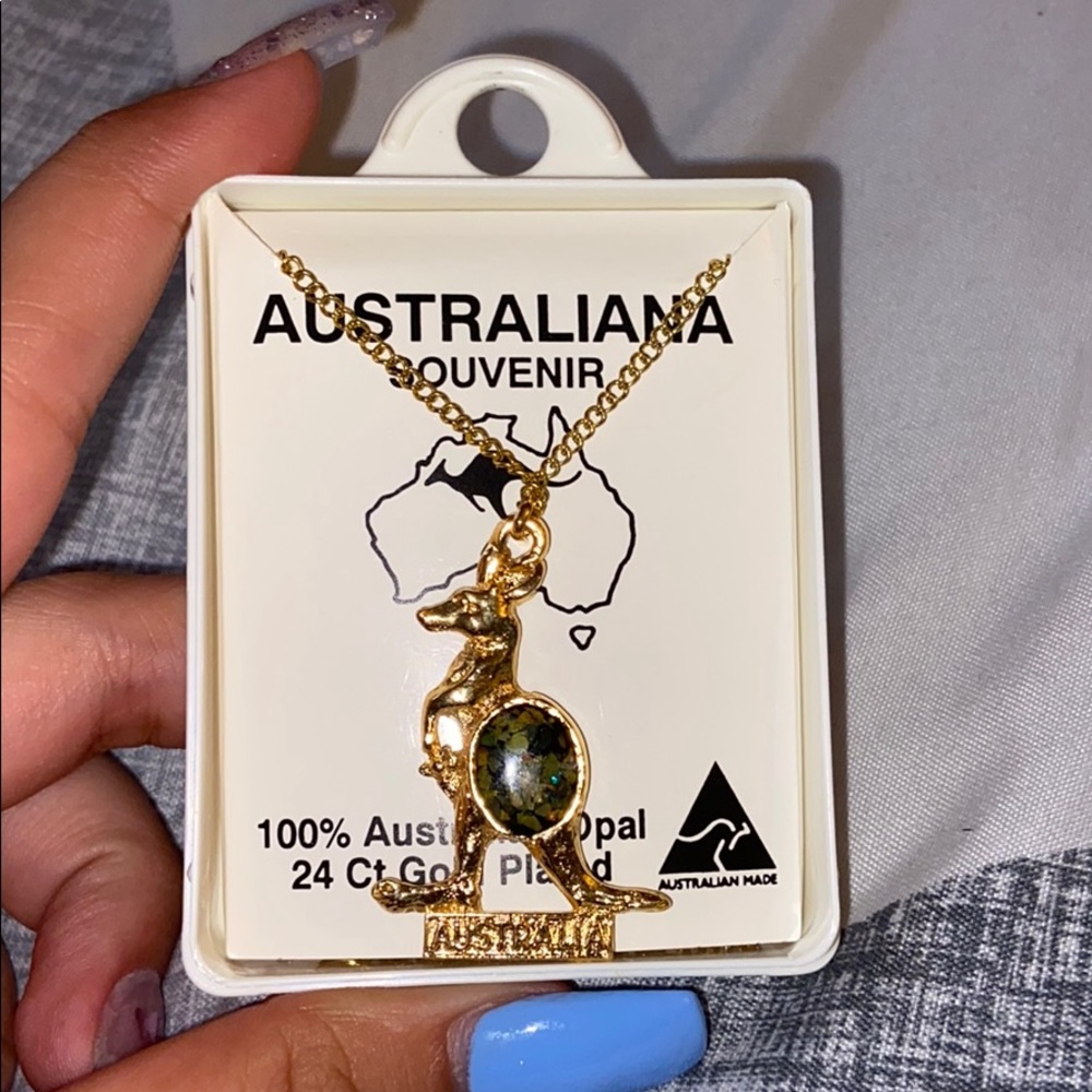 Gold necklace kangaroo